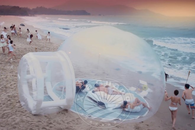 朝阳充气球形帐篷
